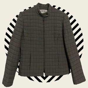 Grey rayon quilted jacket blazer Carlisle